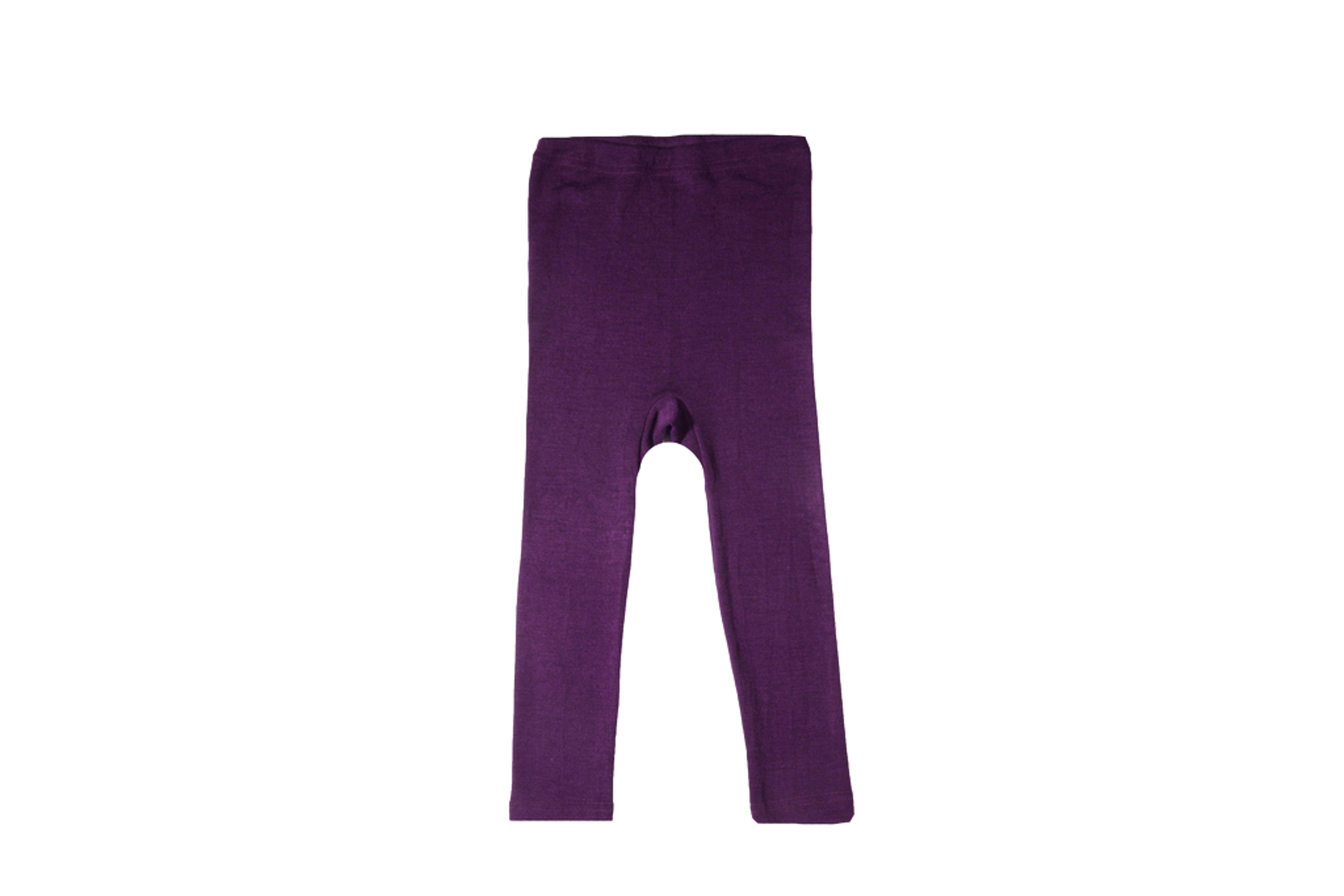 Ullbukse Leggings – 70% Merino, 30% Silke – Ubehandlet Ull, Plomme - Lilla