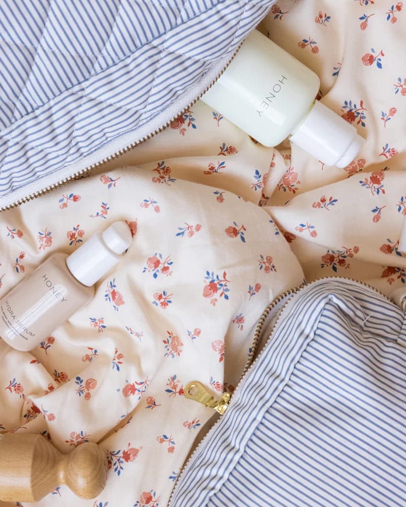 Cam Cam Toalettmappe - Økologisk - 5Liter - Classic Stripes Blue, Praline