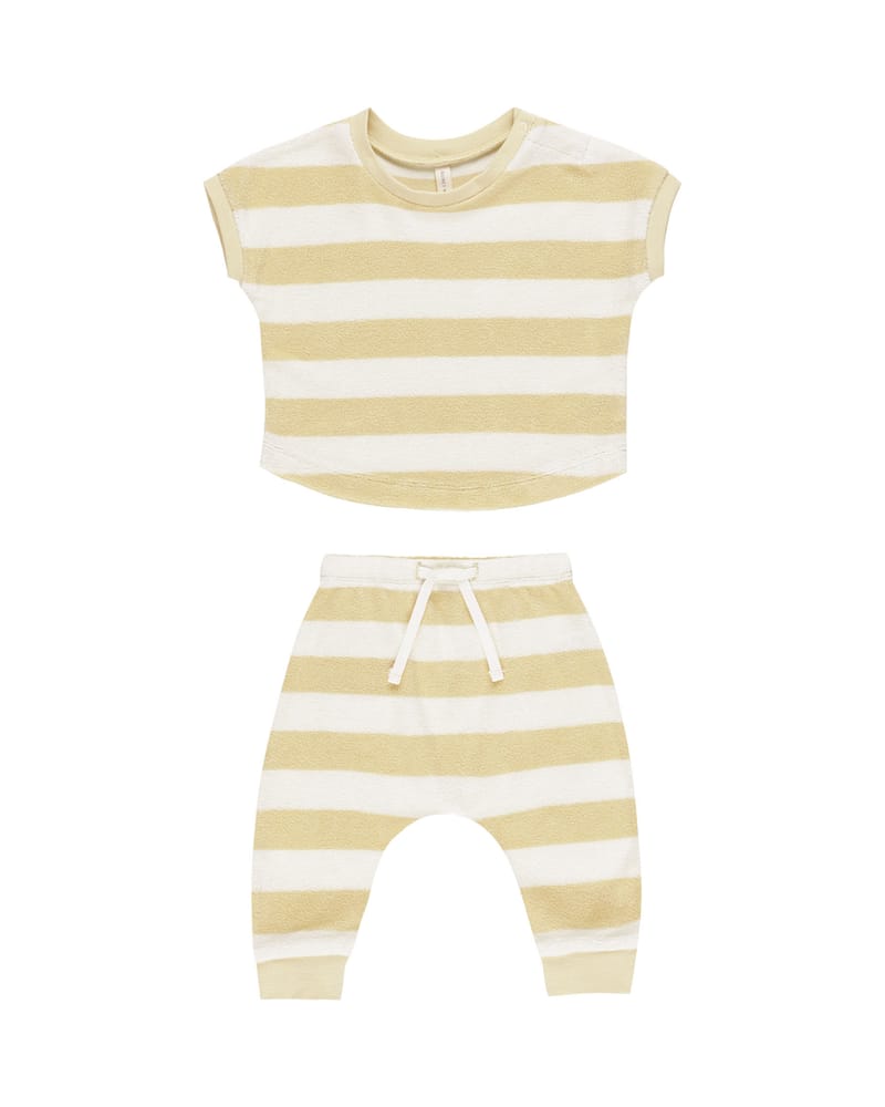 T-Skjorte & Bukse Sett - Øk. Bomull Frotte | Terry Tee + Pant Set