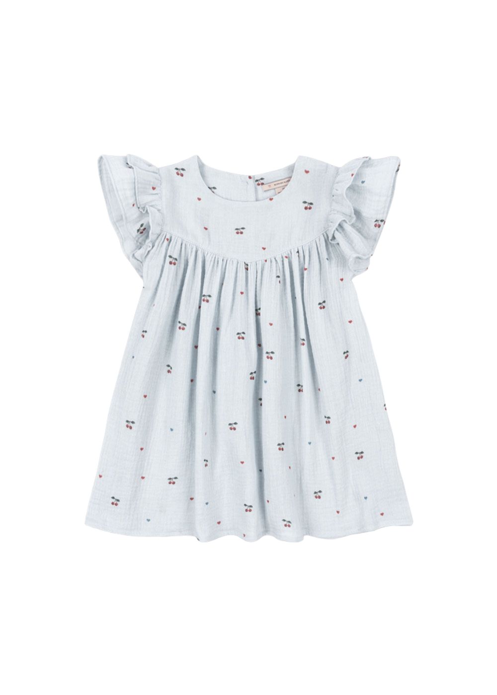 Kjole Barn M/ Volanger - 100% Økologisk bomull, Vevd Musselin-Kvalitet | Coco Dress