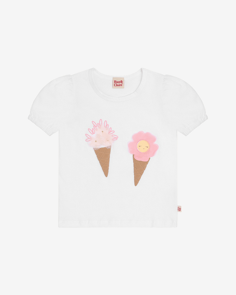 T-skjorte Barn M/ Print - Bomull, Elastan | HCAlma Ice cream
