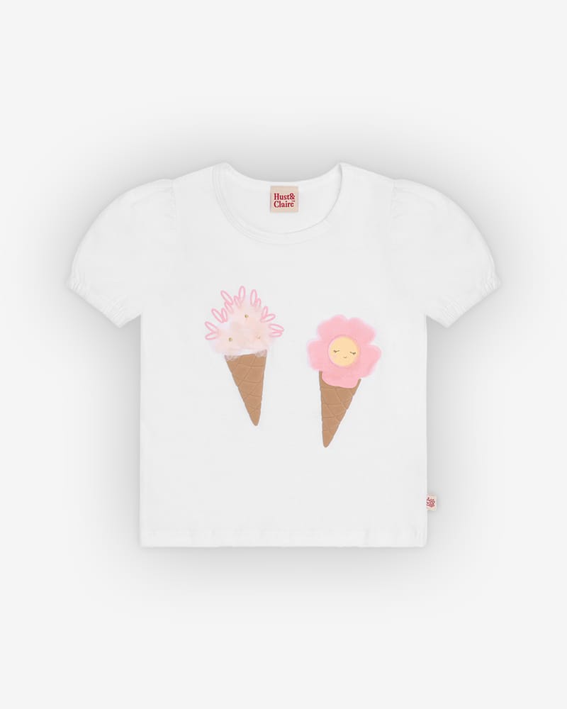 T-skjorte Barn M/ Print - Bomull, Elastan | HCAlma Ice cream