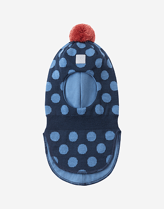 Ull Balaclava med dusk, 50% Merino - Varm vinterlue | Polkka