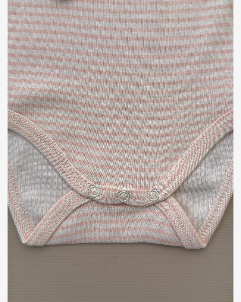 Body m/ Konvolutt Hals - 100% Øko Bomull | Fio Stripe LS Body