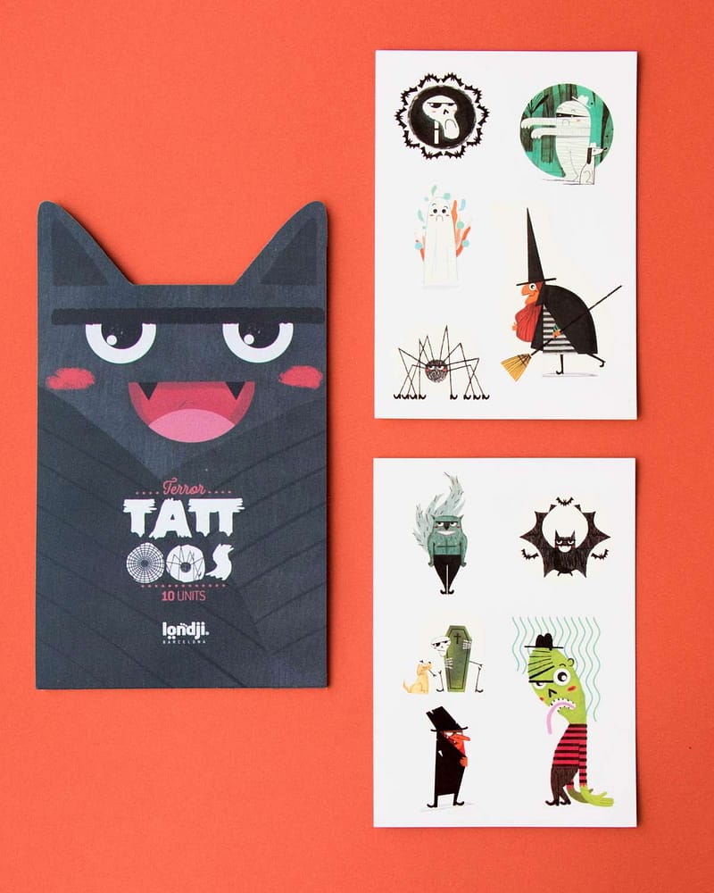 Tatoveringer Barn 10pk - Dermatologisk testet | Halloween