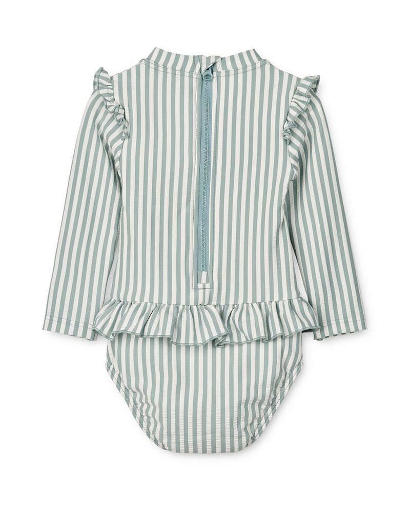 Badedrakt med Armer og Volanger - UV drakt UPF 40+ | Sille