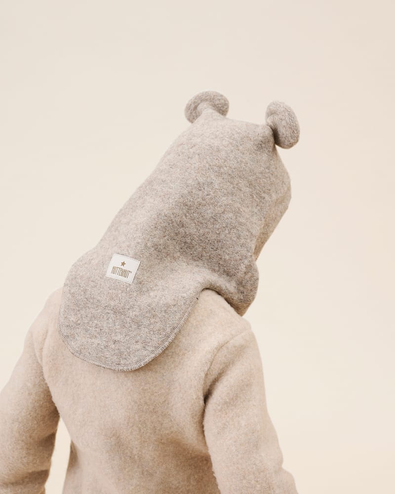Balaclava Ull 2-lags - Bamseører, Børstet Ullfleece | Ears Wool