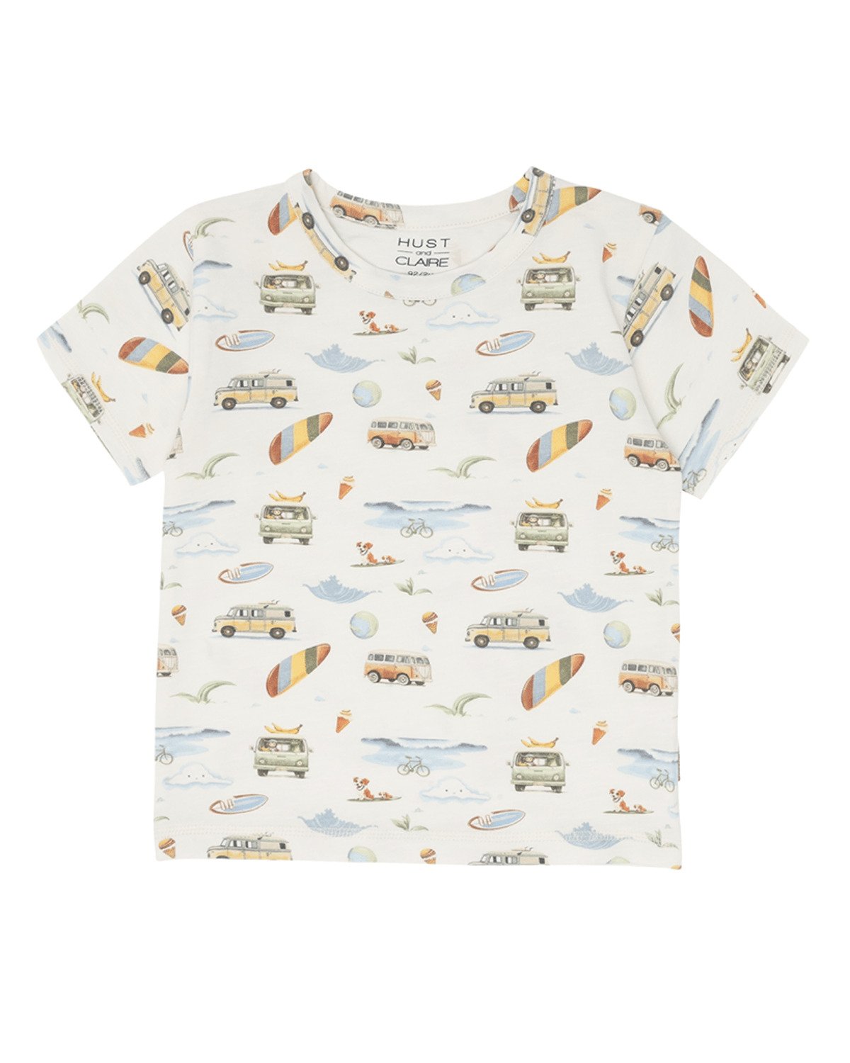 T-skjorte Barn M/ Print – Bomull | HCAugust Excursion, Ivory