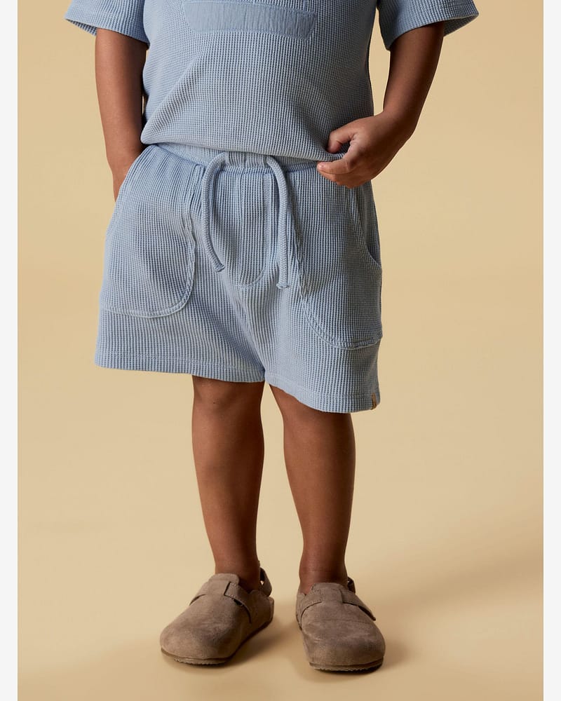 Shorts Barn – Vaffelstruktur i Øko Bomull | NMMHARUN SWEAT SHORTS LIL