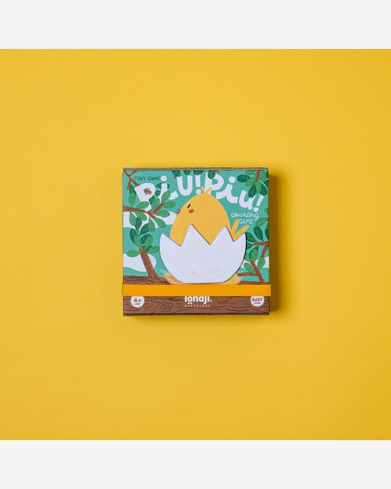 Brettspill Barn 4år+, Pocket size - Lagspill "Bygg trær og hjelp små kyllinger ut i verden" | Piu Piu Tiny Game