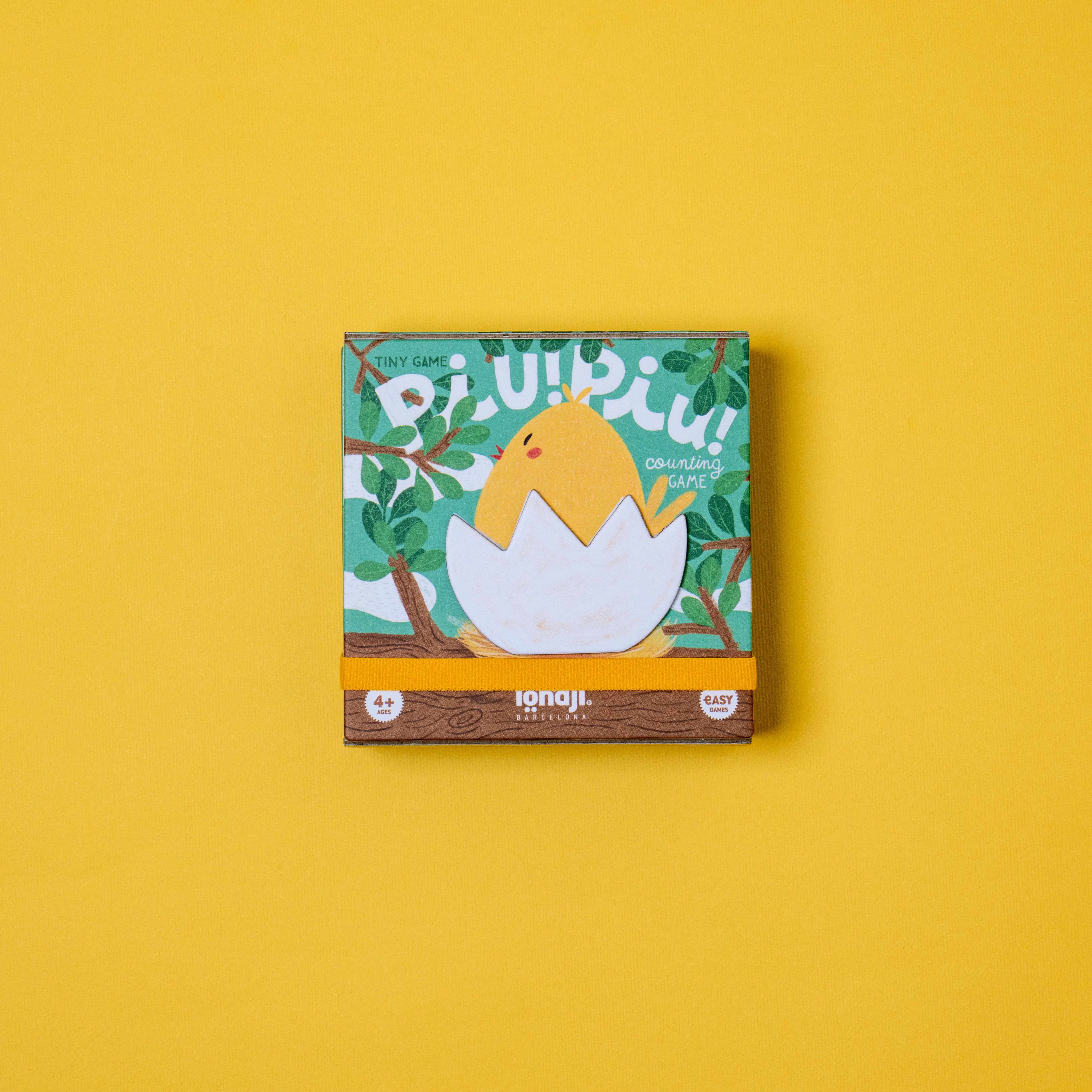 Brettspill Barn 4år+, Pocket size – Lagspill “Bygg trær og hjelp små kyllinger ut i verden” | Piu Piu Tiny Game