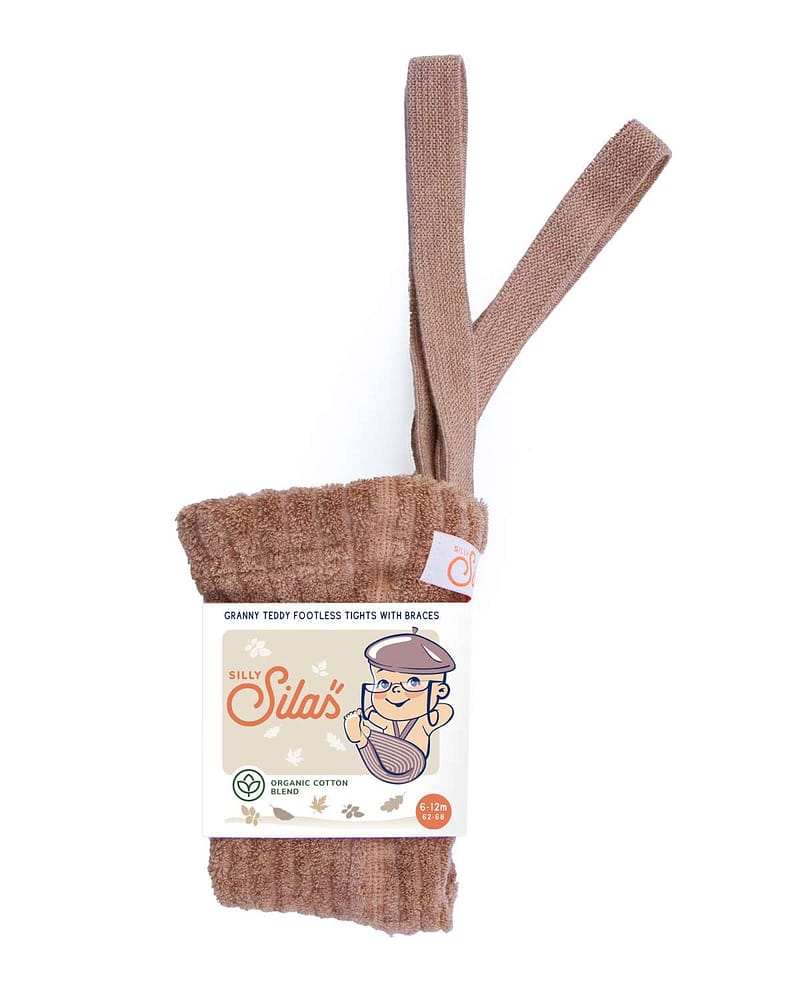 Strømpebukse Teddy Ribb - u/ fot, m/ seler | Granny Footless Tights