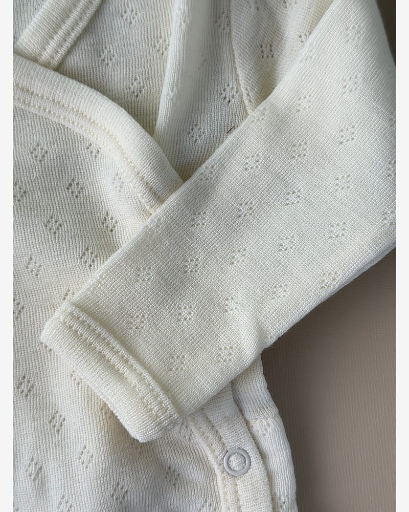 Omslagsbody Ull - 100% Merino, Pointelle | Ullbody Mini