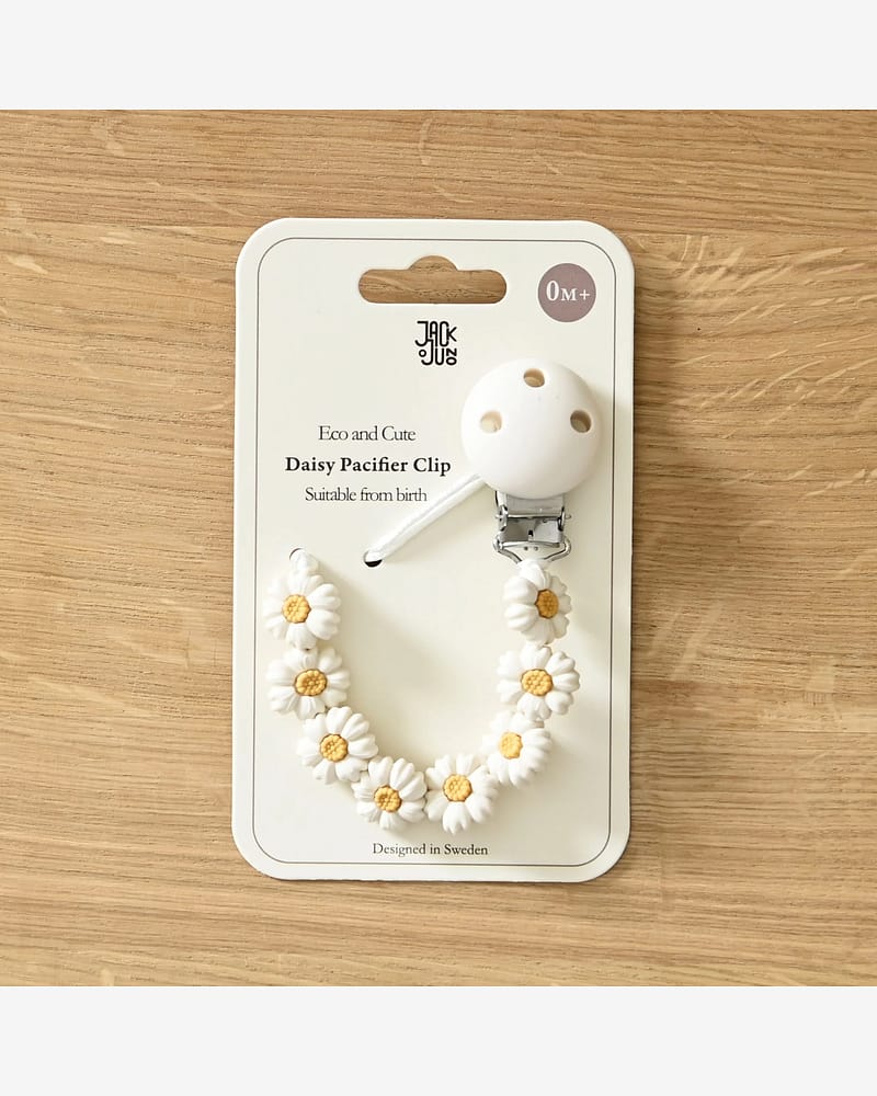 Smokkesnor med Blomster i Silikon | Daisy Pacifier Clip