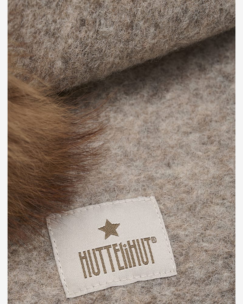 Balaclava Ull 2-Lags - Børstet Ullfleece | Alpaca Pompoms