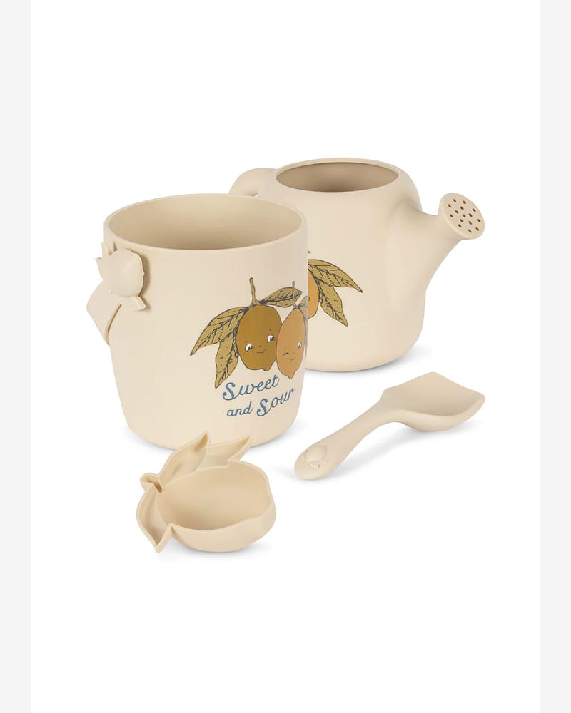 Sandkasseleker 4pk - M/ Bøtte, Spade og Vannkanne | Silicone Beach Toy Set