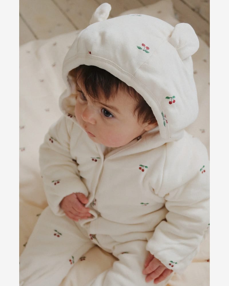 Heldress Baby - 100% Øko Bomull i tykk kvalitet | Newborn Onesie with Hood