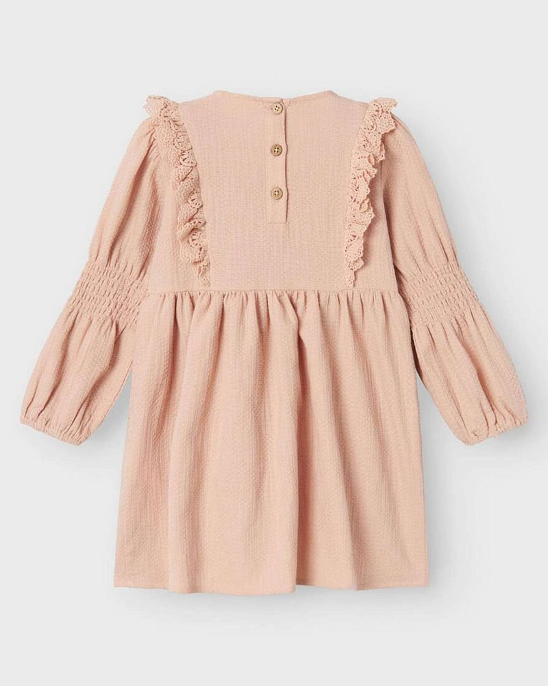 Kjole Barn m/ Blonder - Øko Bomull | Rosita LS Dress