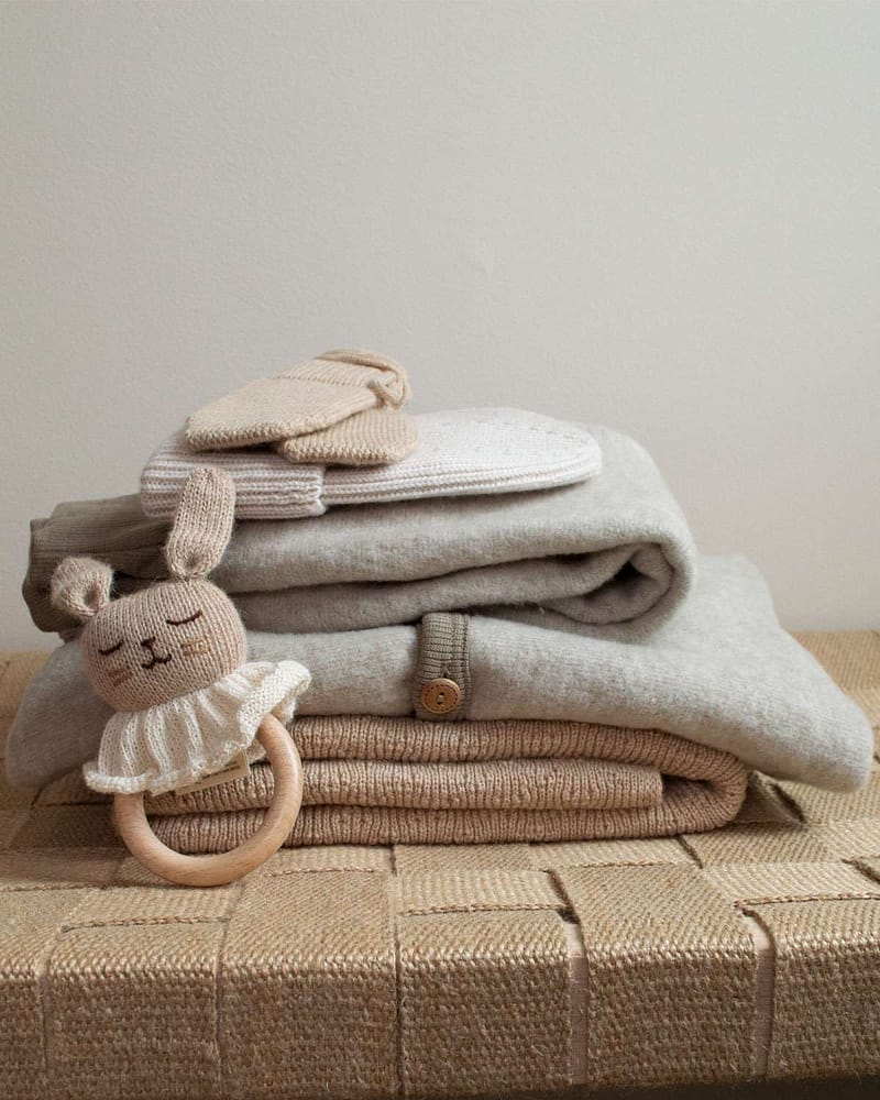 Babyjakke i ullfleece - ubehandlet ull