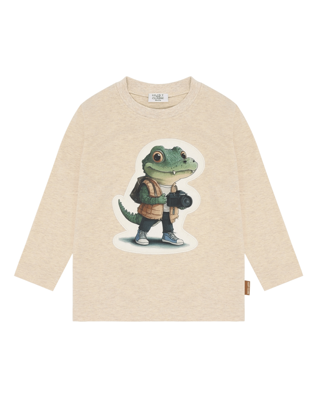 Trøye Barn m/ Print – Øko Bomull | HCAnton Croco, Beige - Wheat Melange
