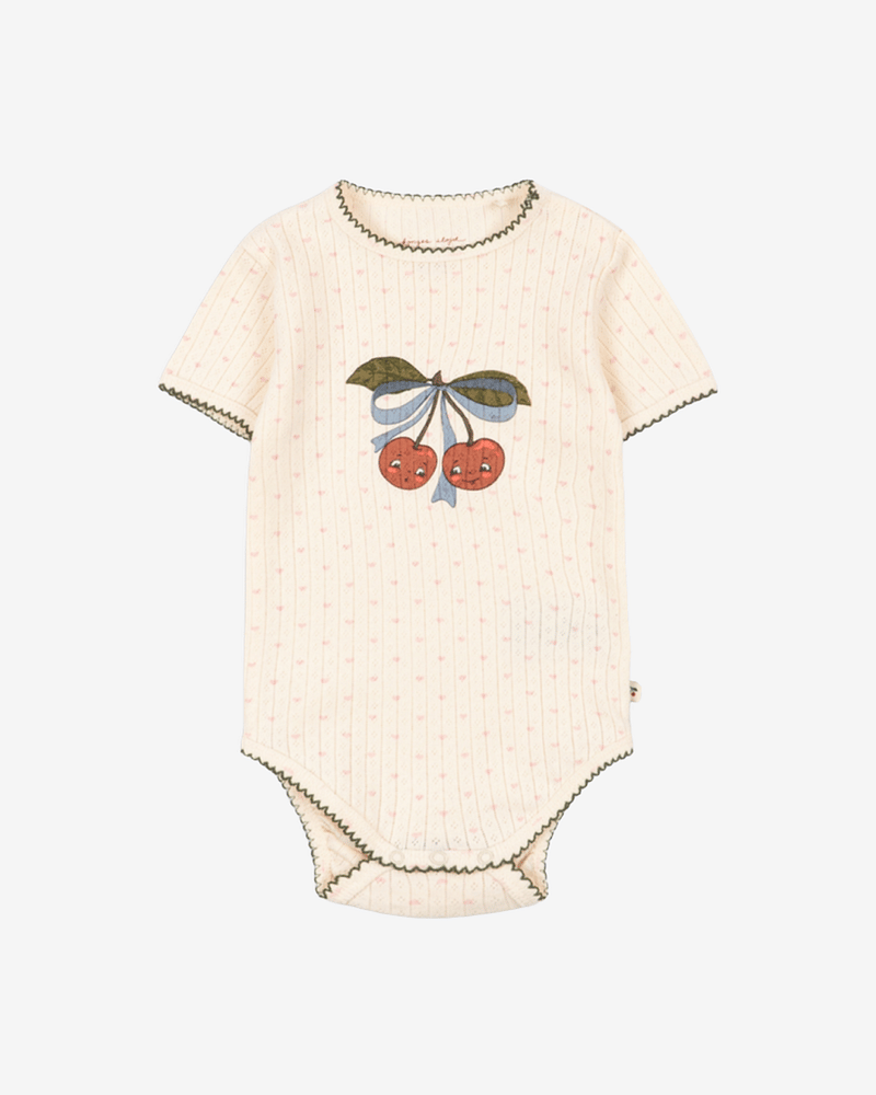 Body Kortermet - 100% Øko Bomull, Pointelle | Minnie Short Sleeve Body