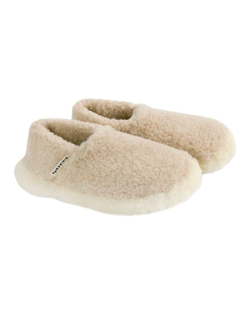 Ulltøfler Dame - Ullfleece og Skinn - 100% Merino | Mama Snuggle Slips