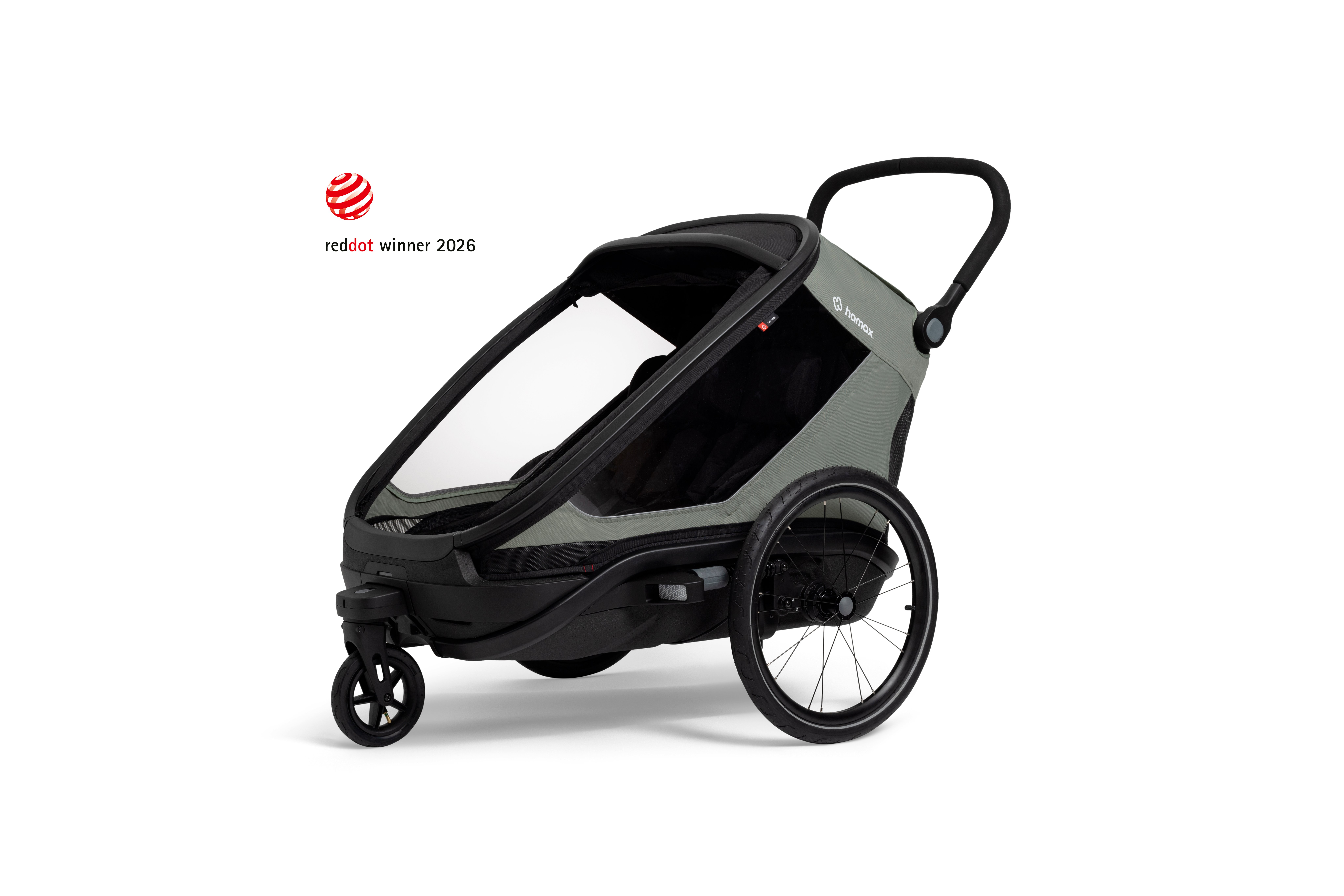 Hamax Outback Next Sykkelvogn & Barnevogn, 2-Seter | Double Bicycle Trailer