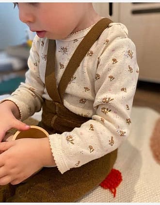 Strømpebukse Teddy u/ føtter m/ seler - Warmy Footless Tights