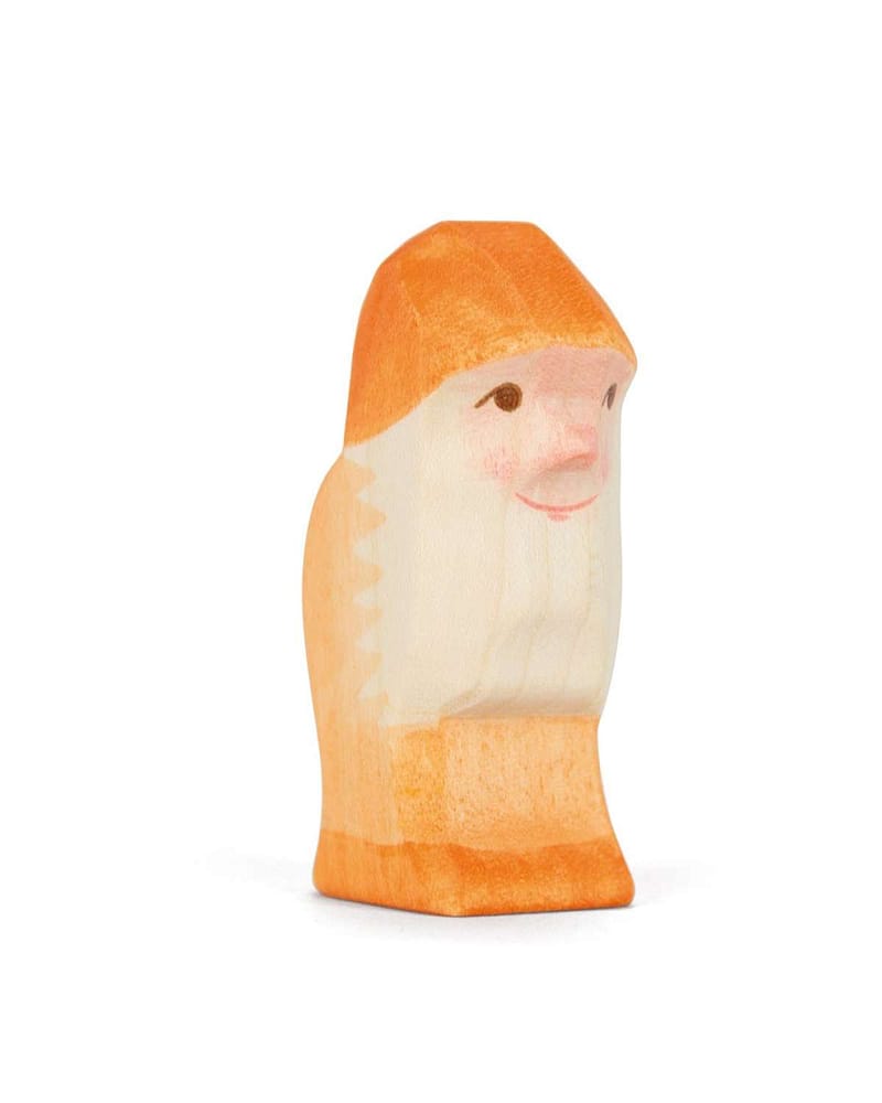 Dverg Trefigur - Håndlaget Dukketeater Dukker | Dwarf Orange