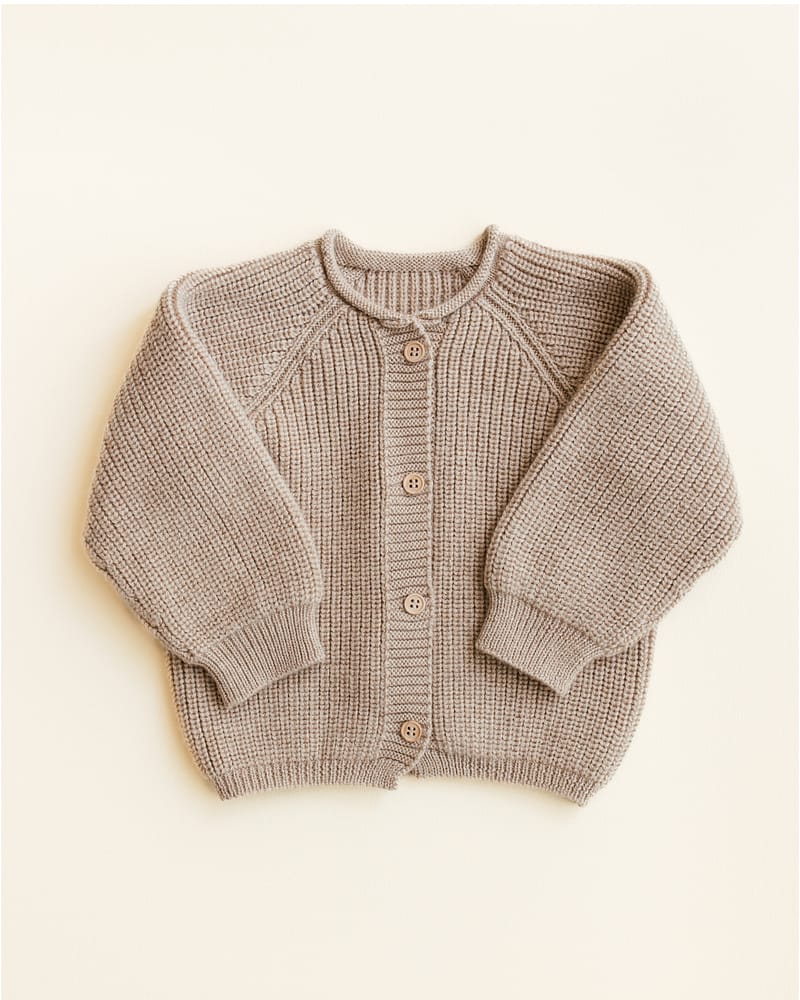 Ullcardigan Baby - 100% Merino, Ubehandlet Ull | Cardigan Inga