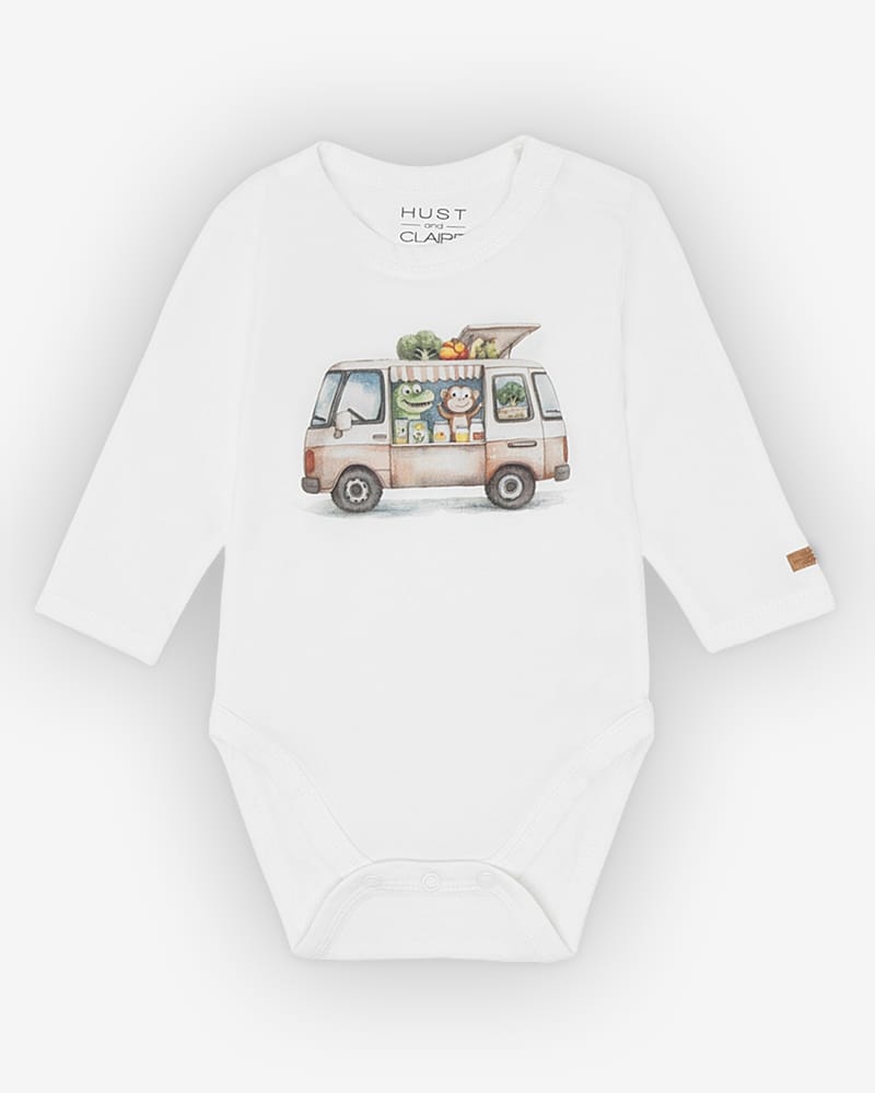 Body Langermet Baby - Øko Bomull, Elastan | HCBilly Vegie Truck 31252