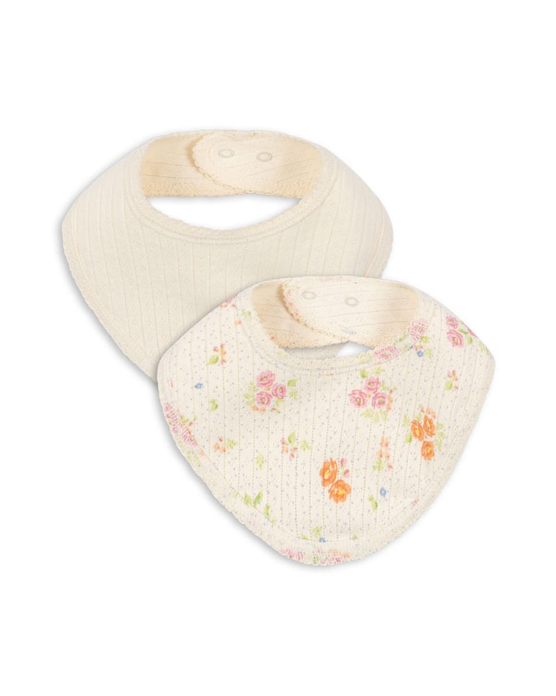 Siklesmekke 2pk - 100% Øko Bomull, Pointelle | Minnie 2 Pack Bib