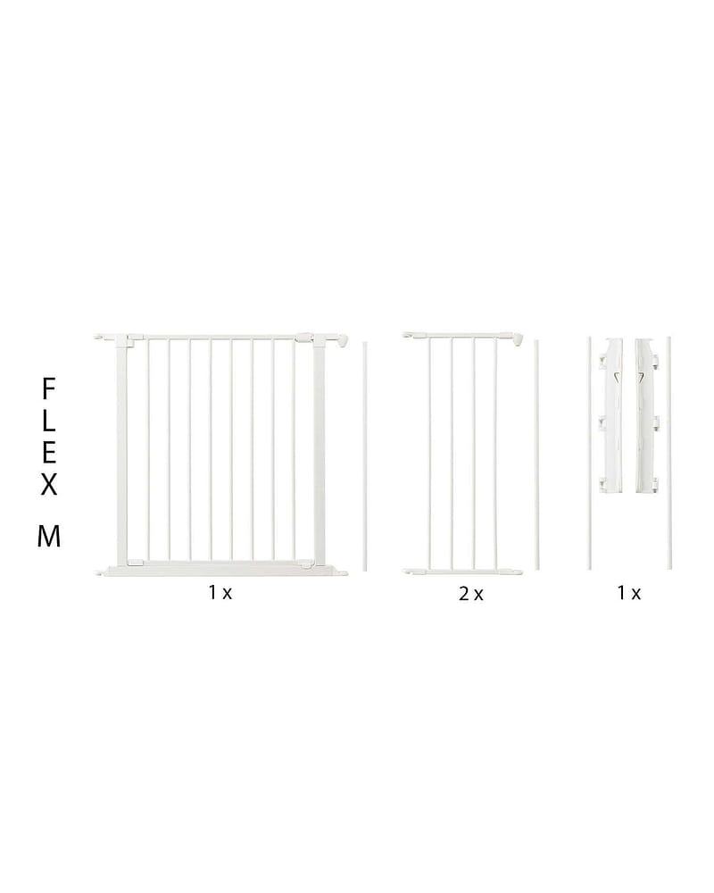 Barnegrind Flex M - Vegghengt Sikkerhetsgrind 90-146 cm - Utvidbart System