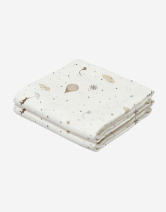 Gulpekluter Musselin 2pk - Økologisk | Gasskluter 70x70