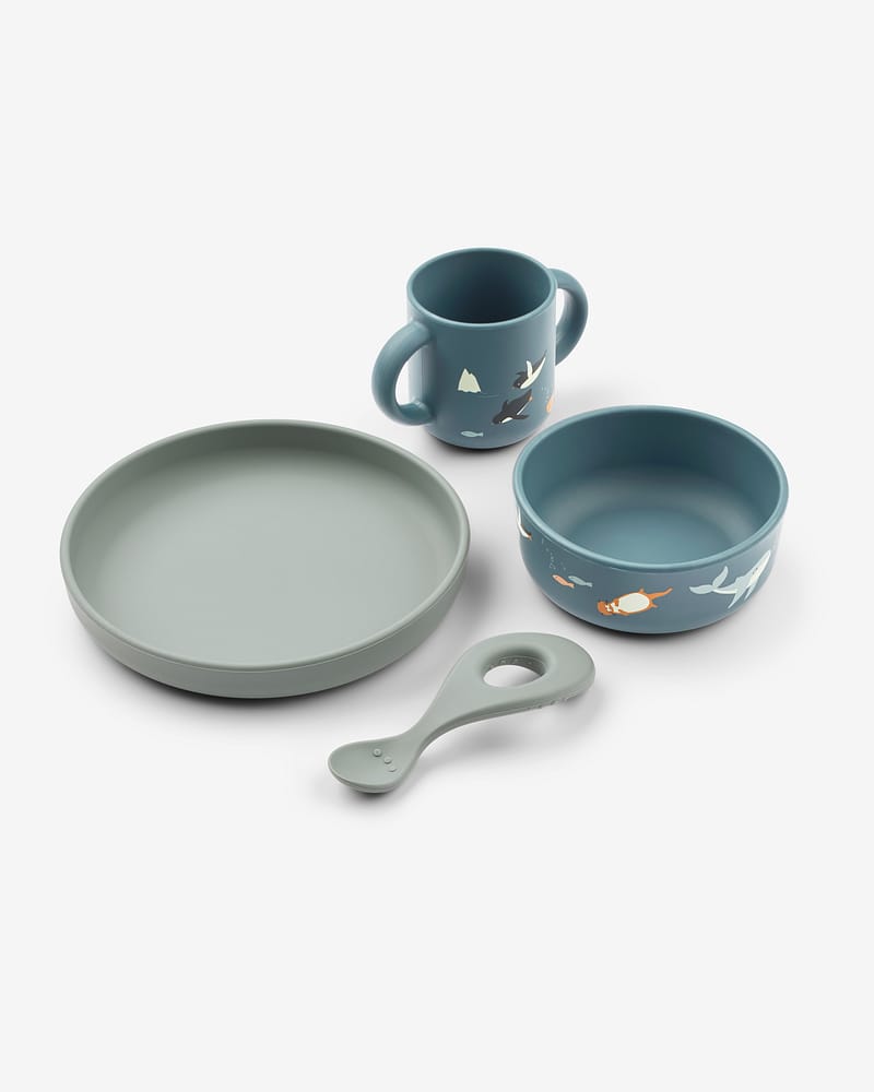 Spisesett i Silikon - 4pk | Vivi