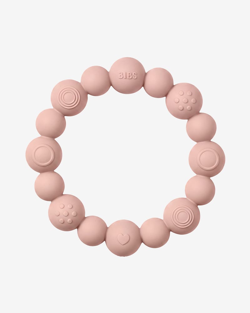 Biteleke i Silikon - Ergonomisk, antigli grep | Teething Ring Beaded