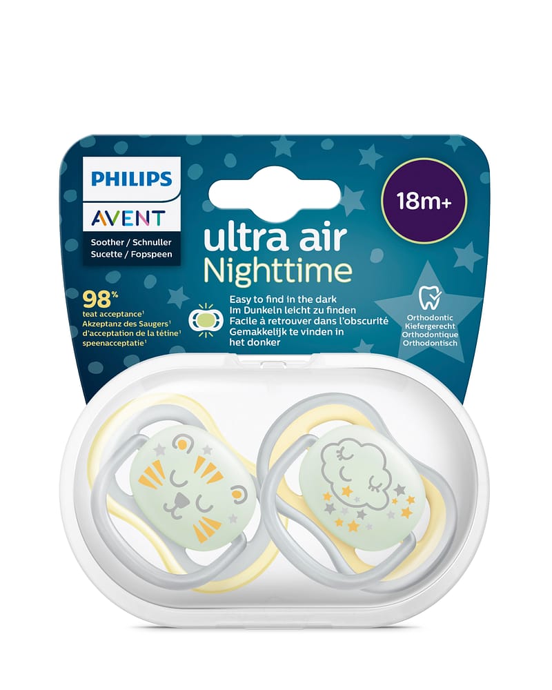 Smokk Ultra Air Night 2pk - Dråpeform, Silikon | 18m+