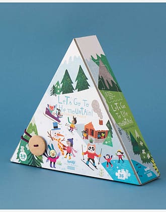Puslespill 2i1 - Reversibelt Puslespill Barn 3år+ | Let's go to the mountain