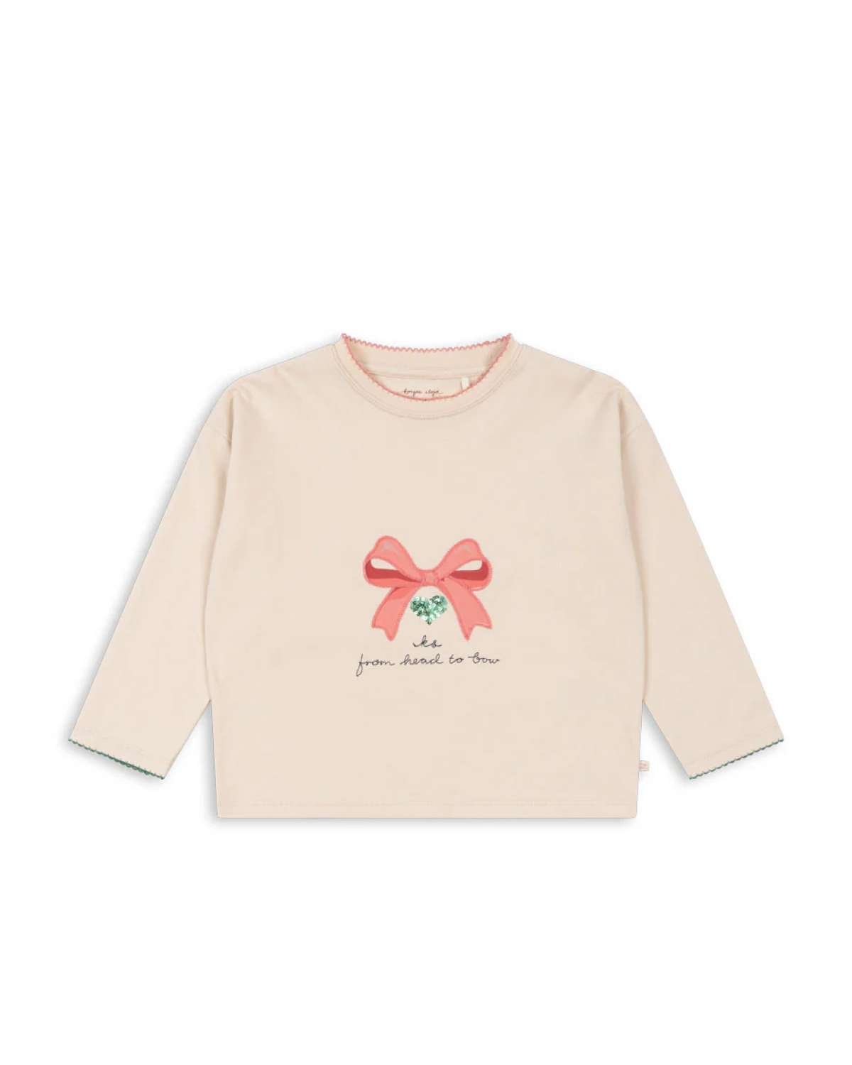 Bluse med paljetter – Økologisk | Lin LS Tee
