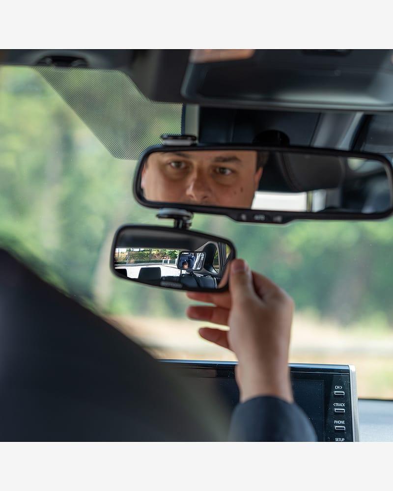 Frontspeil for overvåkning av barn i baksetet - Justerbar | Front Car Mirror with Clamp