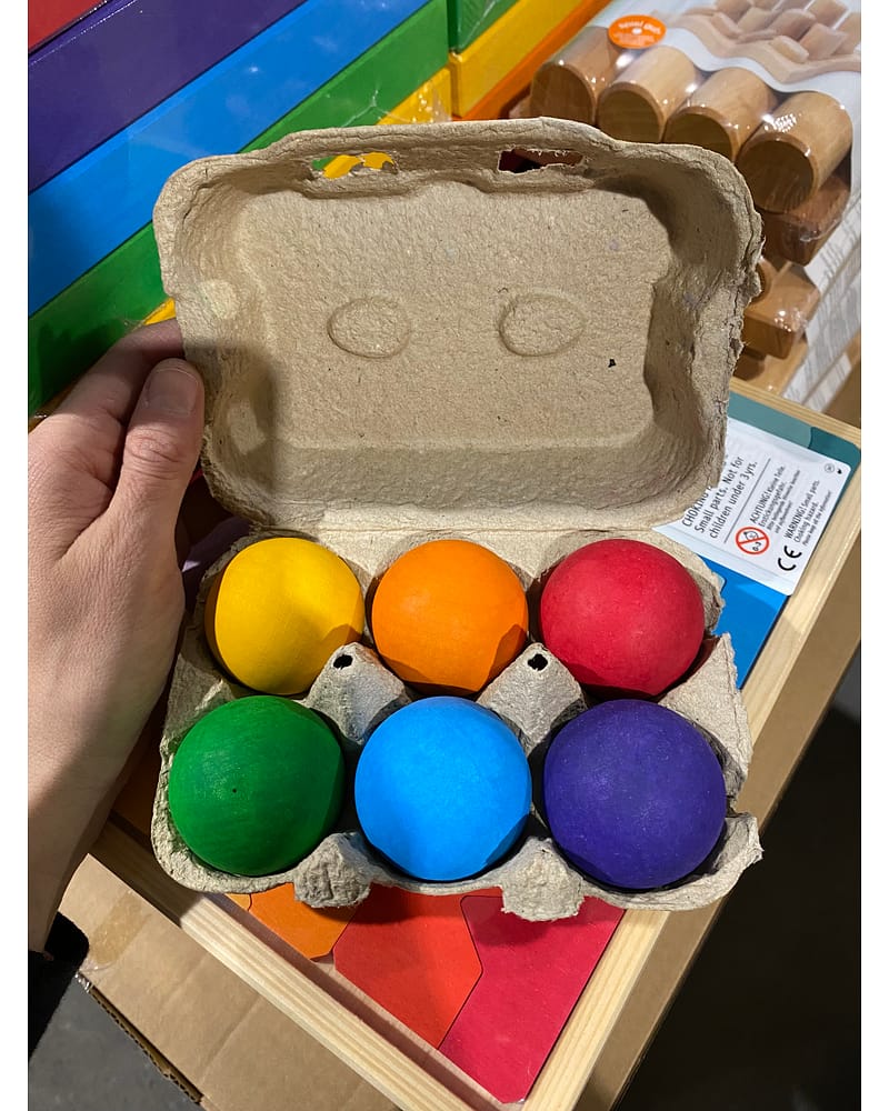 Trekuler 6stk - Til Kulebane m/ Grimms Regnbue | Rainbow Balls