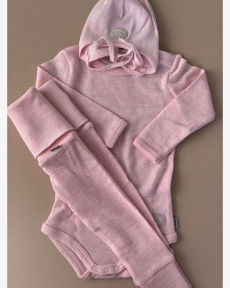 Ullbukse m/ dobbelt liv - 100% Merino, Pointelle | Ullongs