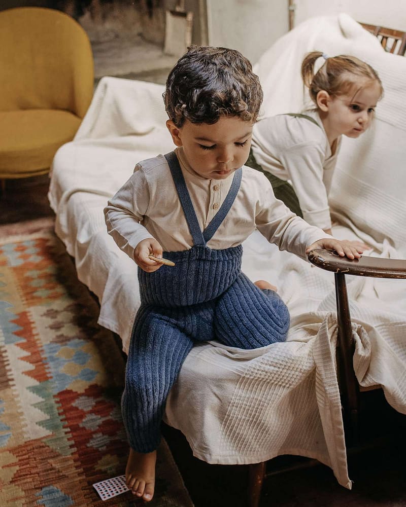 Strømpebukse Teddy Ribb - u/ fot, m/ seler | Granny Footless Tights