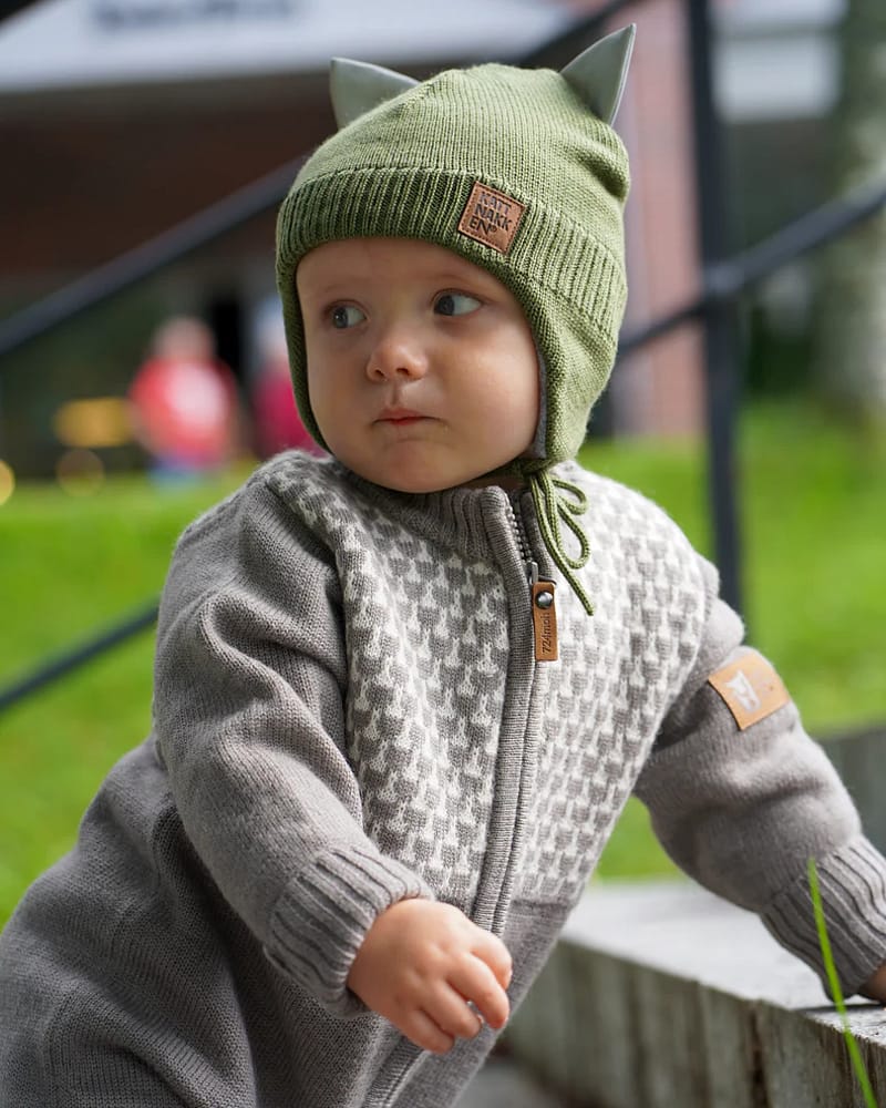 Babylue Ull m/ fleecefôr og vindstopper - Varm | 1-3år - 1-3 år