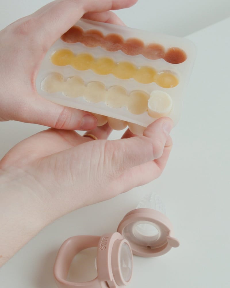 Fryseform for Babymat M/ Lokk | Baby Food Freezer Tray