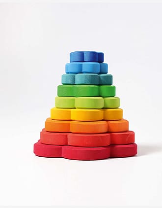 Stabletårn Blomst m/ hull til Bursdagsring figurer - 2i1 | Montessori Leker