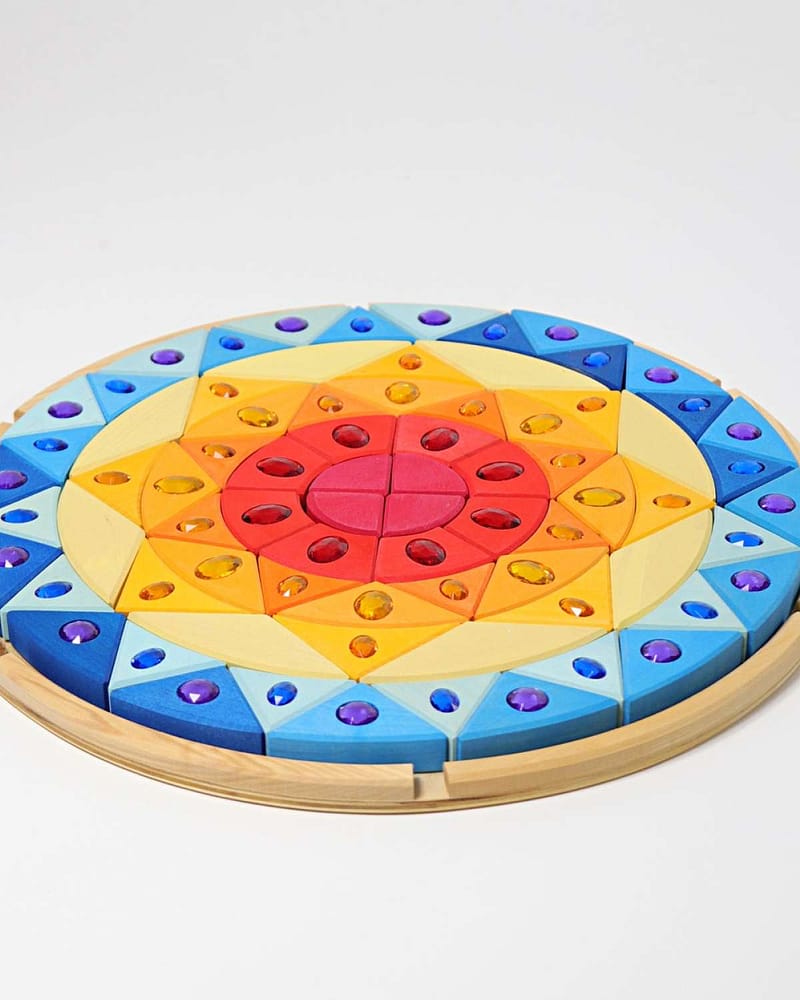 Mandala Puslespill - 76 klosser og diamanter | Sparkling Mandala Sun