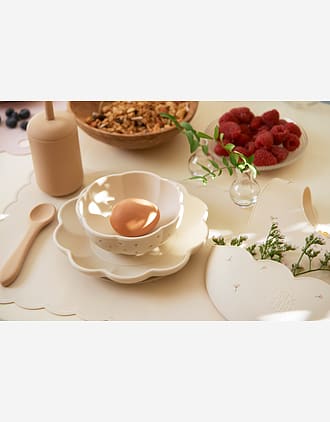 Spisesett, Skål og Skje - 100% Silikon | Poppy in Bloom Bowl and Spoon Set, Poppy Print