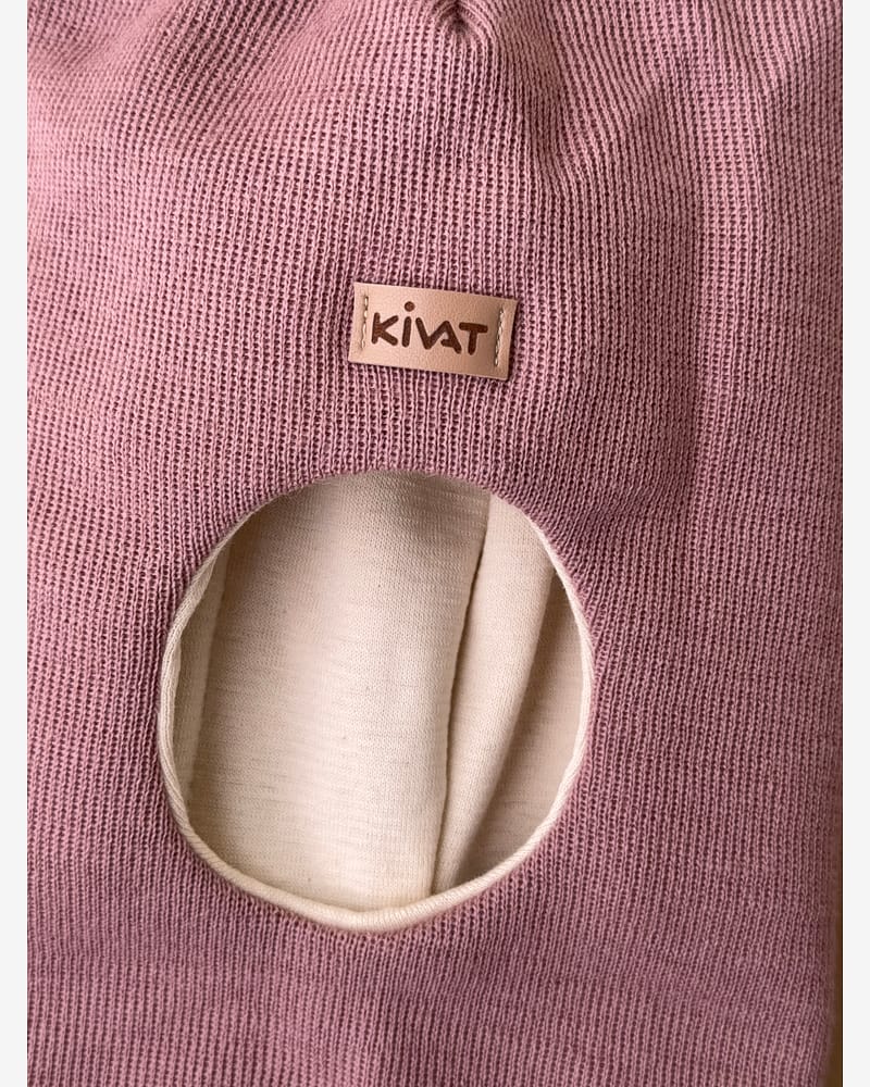 Balaclava Ull m/ Bomullsjersey fôr og Vindstopper | Ubehandlet Ull