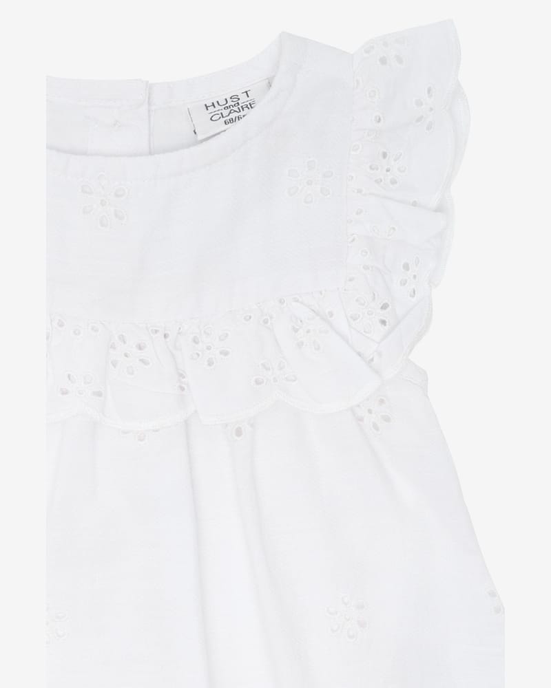 Kjole Baby m/ Broderte Blomster – 100% Bomull | 32188 HCKristi embroidery